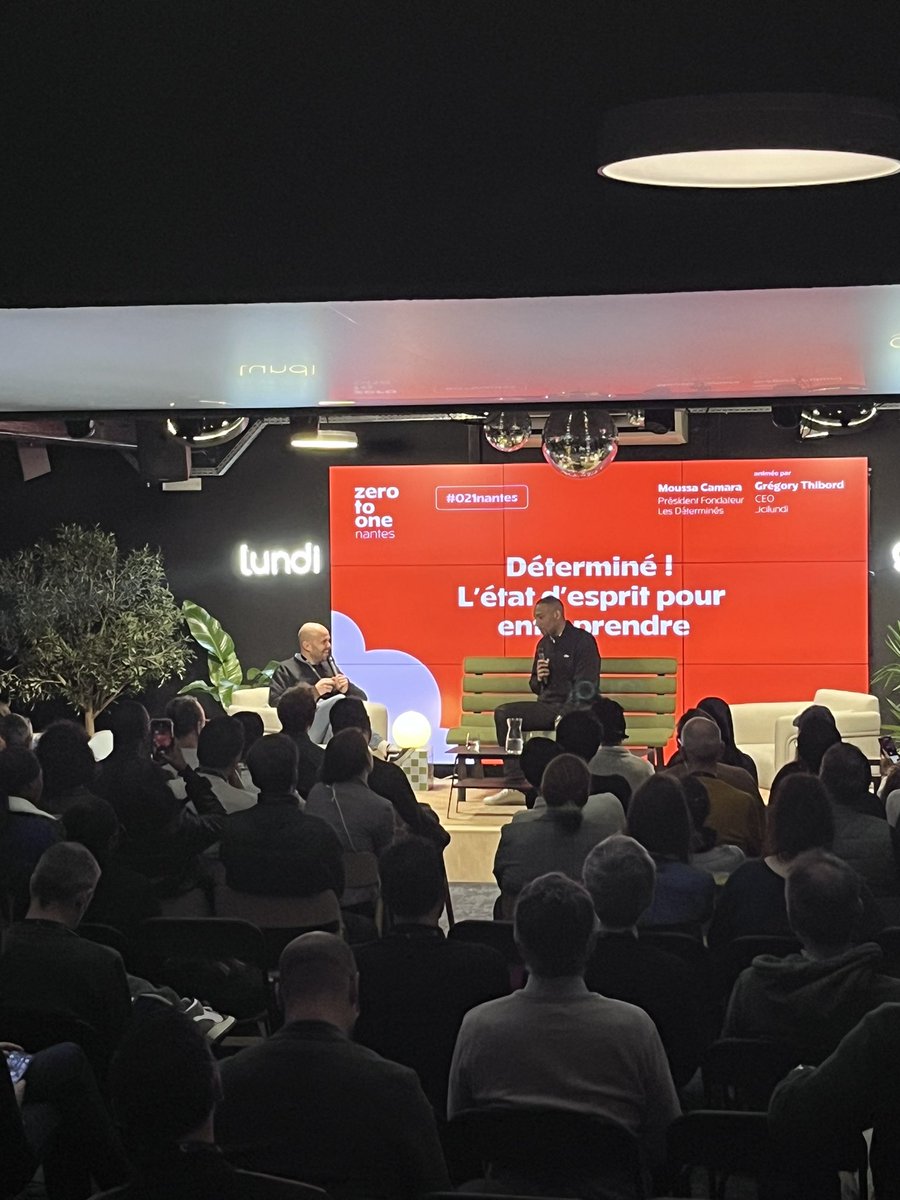 🎤On commence avec la conférence de <a href="/mousscama/">Moussa Camara</a>, fondateur de <a href="/LesDetermines/">Les Déterminés</a>  : « Déterminé ! L’état d’esprit pour entreprendre » 

#021nantes