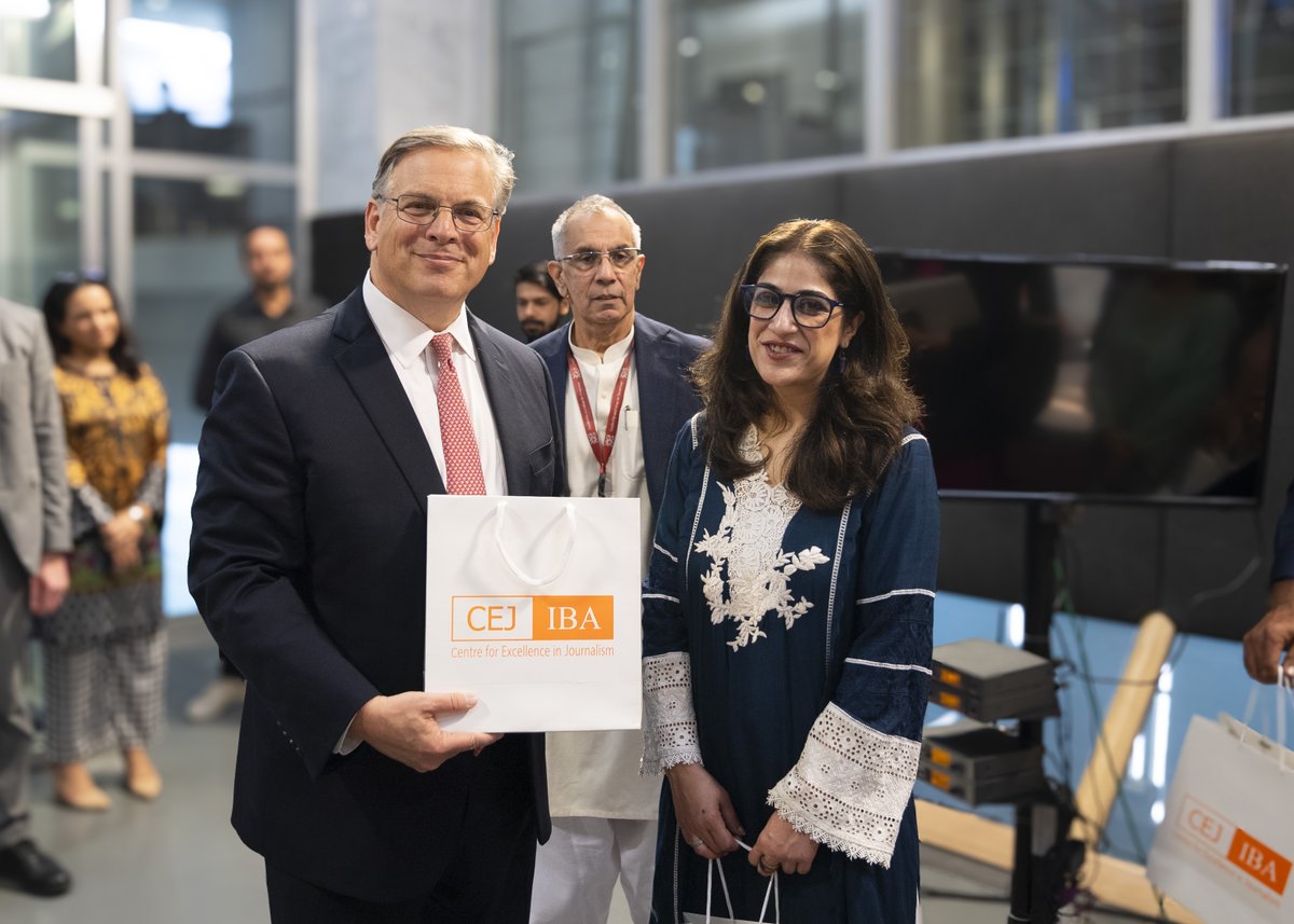 Independent media is essential to vibrant, resilient democracies, and organizations like the Center for Excellence in Journalism (CEJ) at the Institute of Business Administration (IBA) support the professional development of journalists. Ambassador Blome, alongside Director Amber