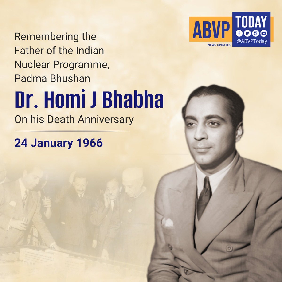 The father of Indian Nuclear Programme, as he is rightly called, Late Bhabha pioneered India's scientific temperament and strived to make our country a scientific and nuclear power. 

Remembering #HomiJBhabha, on his punyatithi.