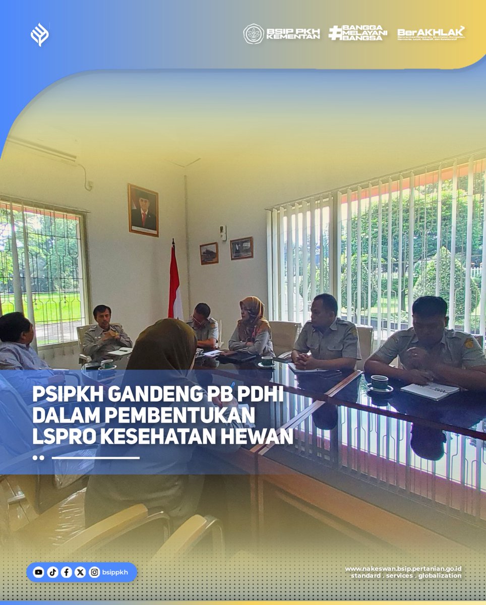brmppkh's tweet photo. Sore SobaTani..
PSIPKH menerima kunjungan dari PB PDHI dalam rangka pembentukan LSPro Kesehatan Hewan pada Senin 22 Januari kemarin.
Simak selengkapnya pada informasi berikut ya SobaTani!
#bsippkh
#bsipkementan https://t.co/QWcyXjBGcV