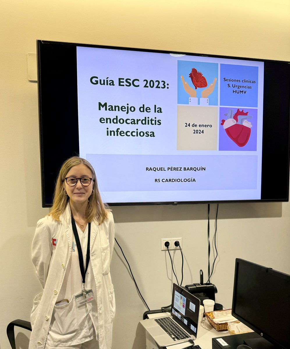 Excelente charla de la Dra. Raquel Pérez Barquín sobre la endocarditis infecciosa basada en las últimas guías europeas de Cardiología 2023. Gracias por compartirla!!!