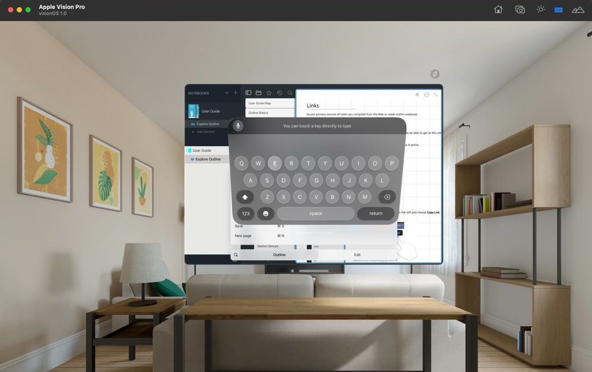 OutlineApp's tweet photo. 🚀 Envision the future of your notes app on Apple Vision Pro! 🍏

Greetings, folks! As much-anticipated Apple Vision Pro makes their way to the spotlight, have you allowed your imagination to wander into the realm of note-taking possibilities on this cutting-edge device? 🕶️✨ https://t.co/aT4u8ZU6H0