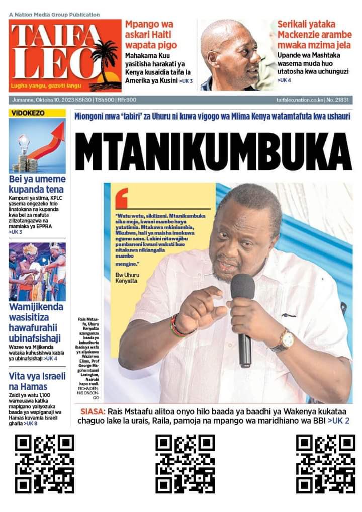 karoba_john's tweet photo. Weakening shilling has seen the National Treasury increase allocation for debt repayment by Sh240 billion.  Uhuru left the dollar at 117. Zakayo's "smartness" has pushed the dollar rate upto 166/-.
Choices have consequences. https://t.co/pB4MqQlWiL