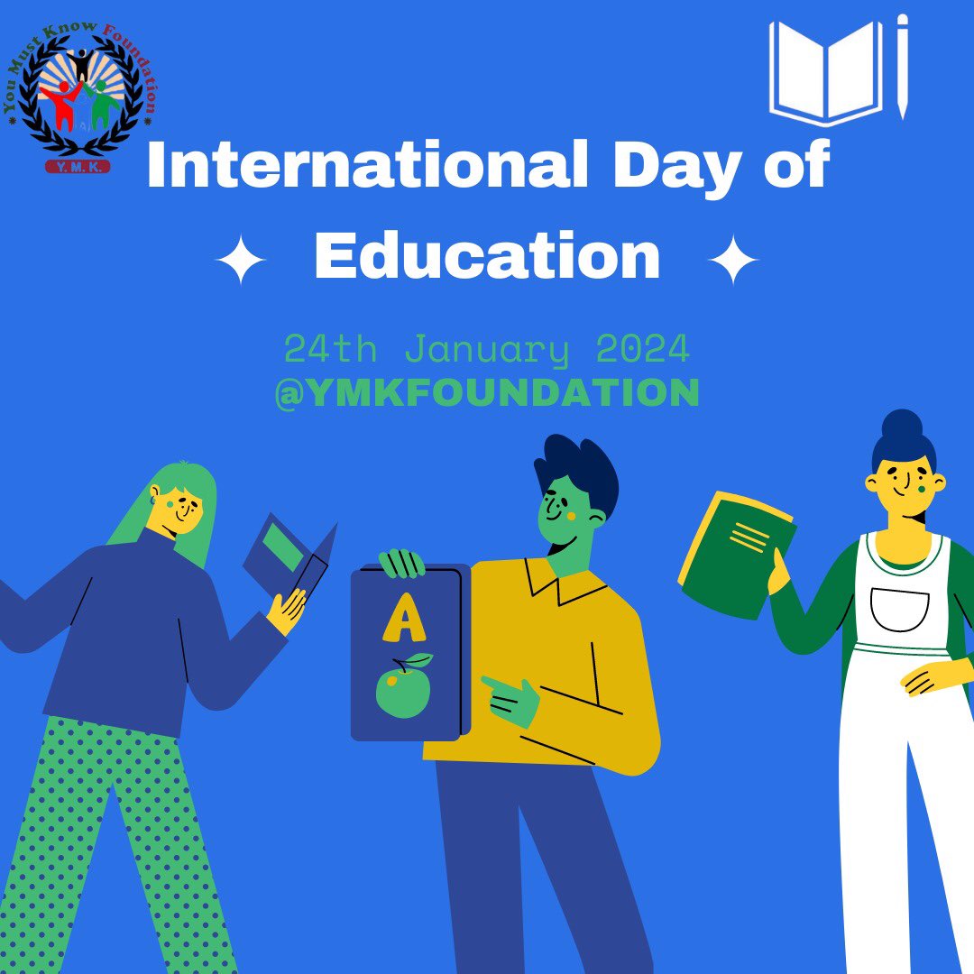 ymkfoundation's tweet photo. On this joyous occasion of International Day of Education, let us celebrate the transformative power of learning. With pen and paper as our tools, we are confident that the world is moving towards a brighter future. https://t.co/dRLkFwZBRN