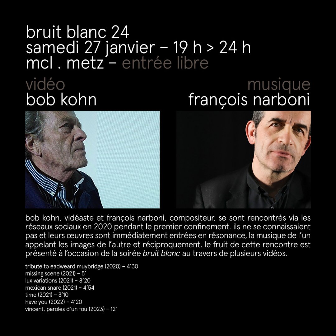 MCLMetz's tweet photo. BRUIT BLANC 24
Soirée éclectique électronique expérimentale épique
Samedi 27 janvier 2024 de 19h à minuit

Entrée libre

Réservation conseillée au 0387.325.324 ou sur notre site : https://t.co/hLyrFeJ1xH https://t.co/z8CkelwONV