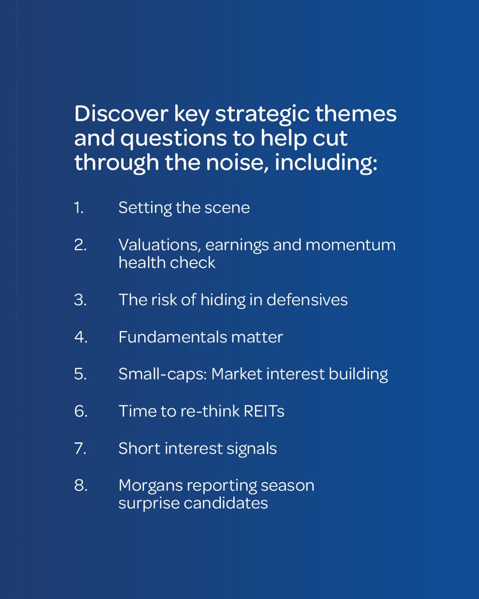 morgansAU's tweet photo. Explore the Reporting Season Playbook, where our research team delve into crucial strategic themes to monitor. Gain insights with a preview of results for 150 stocks under our coverage. View here - https://t.co/g7uz3XfpBd

#reportingseason #companycoverage https://t.co/4uNpu0HY8D