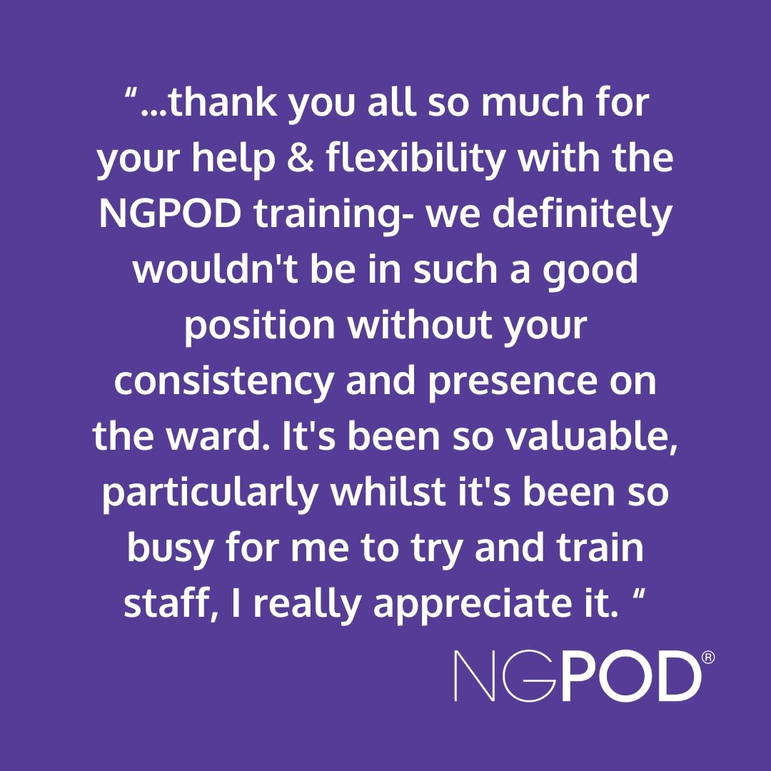 NGPODGLOBAL's tweet photo. Great to receive this feedback today from a Ward Manager on Paediatrics about the way our training team have worked with them to make the NGPOD rollout a success
This is exactly how we want to make all our customers feel &amp; our feedback suggests we do
@NNNGUK @BAPENUK @BDA_PENG https://t.co/FIxQGvM8mr