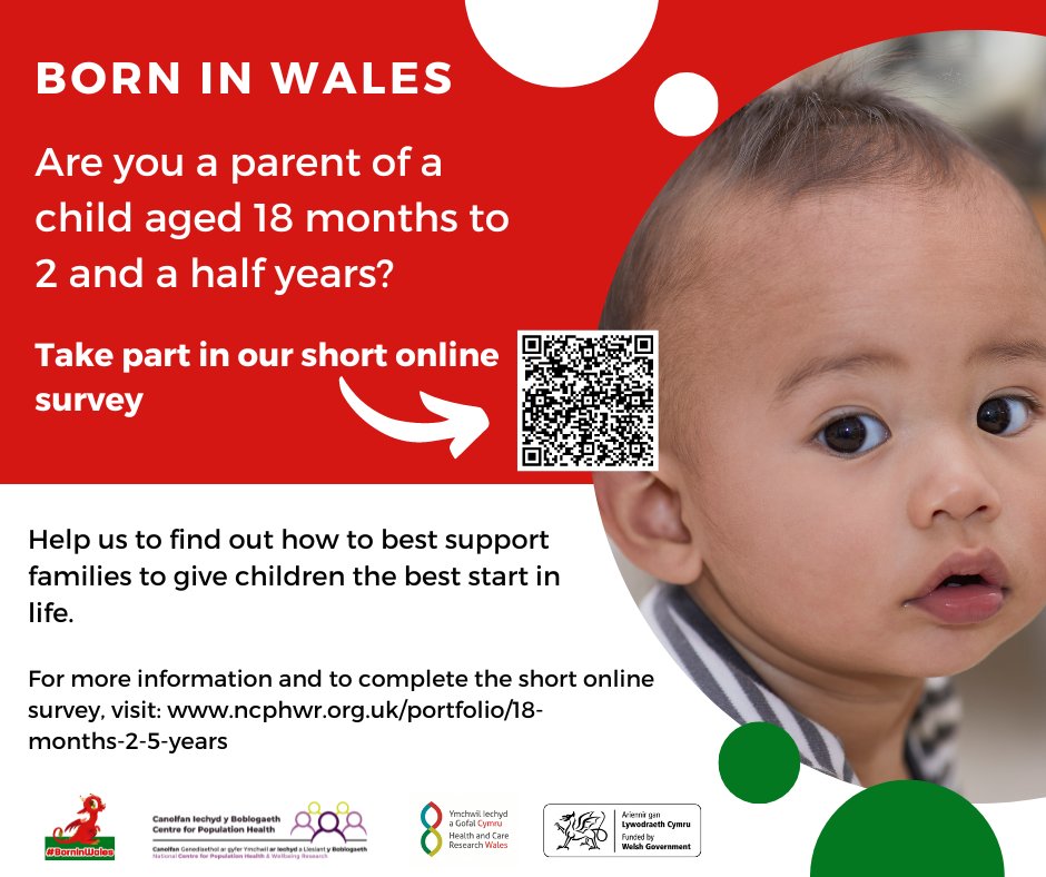 👶 Parenting a toddler aged 18 months to two and a half years old? Share your valuable insights with the #BorninWales study! 🏴 Join us in shaping the future of Welsh families! 👉 Participate in our quick online survey: bit.ly/3UH0SJt Your experiences matter! 💙