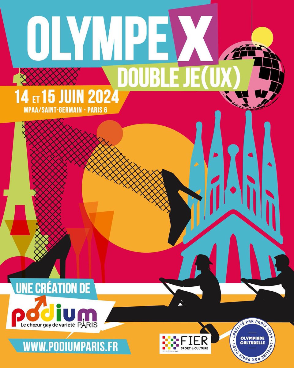Réservez dès maintenant vos places pour OLYMPE X : Double Je(ux), la nouvelle comédie choralo-musicale, olympique et légendaire, de <a href="/PodiumParis/">Podium Paris</a>, que nous jouerons les 14 et 15 juin 2024 à la MPAA/Saint-Germain.

Billetterie : olympe-x.podiumparis.fr