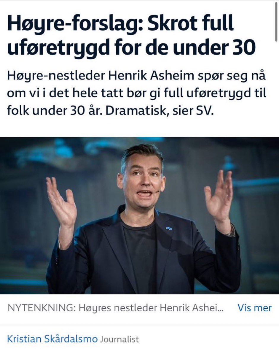 Jeg har endelig fått summet meg etter dette utspillet, så nå kan jeg dele min historie som ung ufør. Lang 🧵 skrevet i affekt.

Jeg kom inn i NAV-systemet da jeg var 22 (noe som var mange år for sent) etter at legen hadde henvist meg til DPS med moderat til alvorlig depresjon.