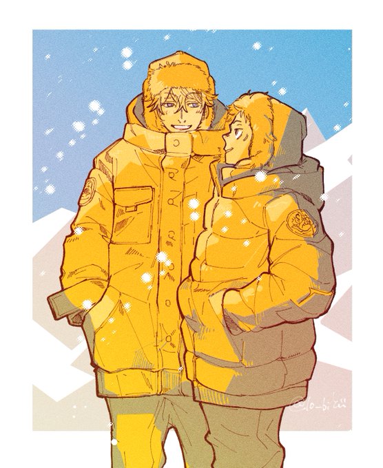 「male focus yellow coat」 illustration images(Latest)