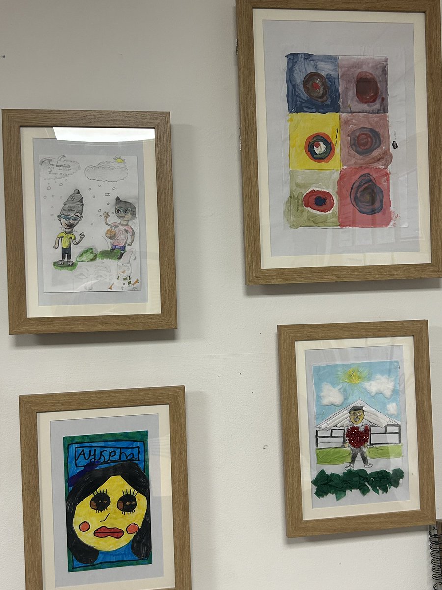 LapagePrimary's tweet photo. Look at our Art Gallery! We have some talented artists at Lapage. Watch this space! #artforall #sparkingcreativity #imagination https://t.co/dCSA4gS8JX