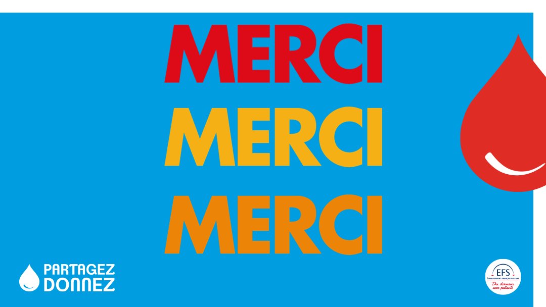 Merci aux 73 personnes venues donner leur sang le 18 janvier sur notre campus. C'était le premier don pour 27 donneurs. Merci!