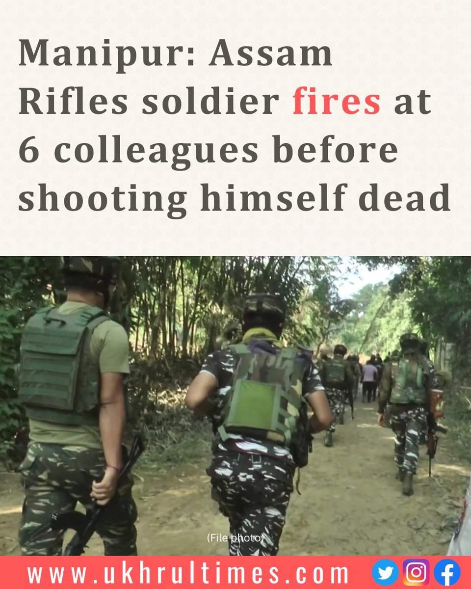 #Manipur: The #AssamRifles soldier who shot himself is said to be a resident of #Churachandpur dist and had recently returned to duty after a vacation. “In light of the ongoing ethnic strife in Manipur, it is important to share the details of the incident transparently to dispel
