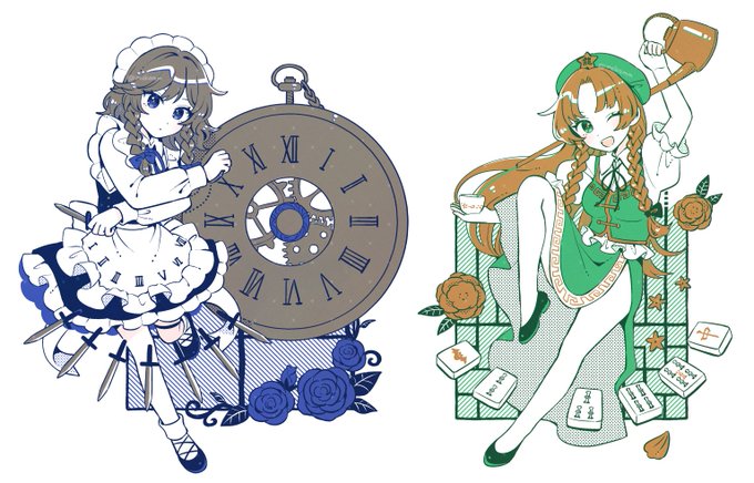 「hat ornament multiple girls」 illustration images(Latest)