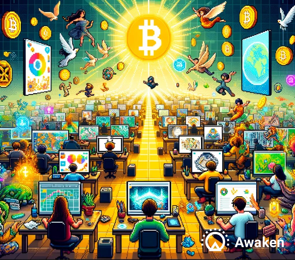 AwakenOfficial_'s tweet photo. On the Awaken platform, each user's creation holds a unique digital asset status. Create to earn, create to value. ✨🎨 
#Value #Creator #ARC20 #BTC #NFTs https://t.co/1MsAWcikoU