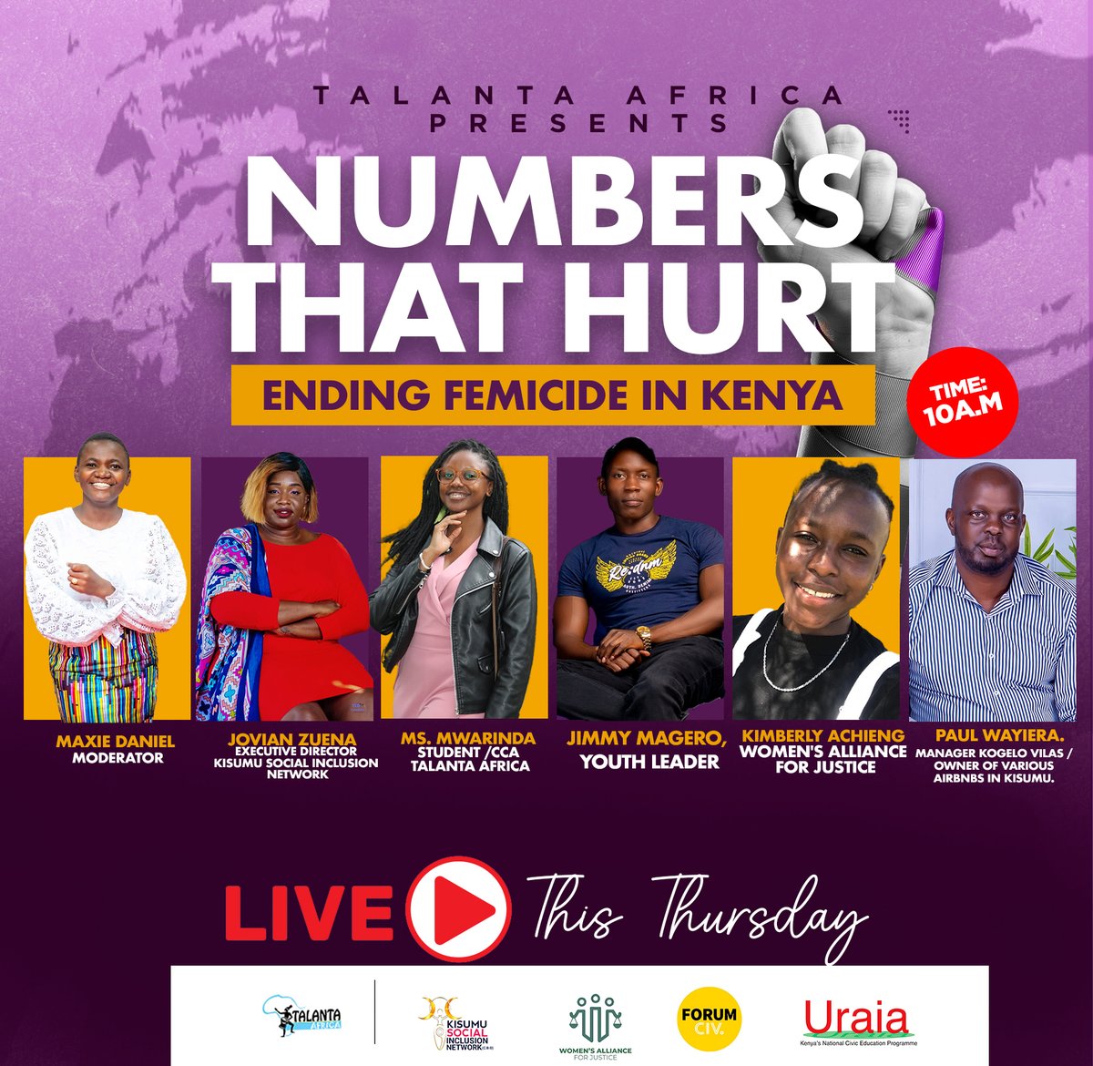 Numbers That Hurt!

Join us tomorrow 25.01.2024 for the 2nd episode of our anti-Femicide Campaign. Womxn do not deserve to be killed. <a href="/ywli_info/">#EndFemicideKe</a> <a href="/ForumCivESA/">ForumCiv ESA</a> <a href="/UraiaTrust/">Uraia Trust</a> <a href="/PlanKenya/">Plan International Kenya</a> <a href="/CIVICUSalliance/">CIVICUS</a> <a href="/DiakoniaAfrica/">DiakoniaAfrica</a> <a href="/SwedeninKE/">Swedish Ambassador to Kenya</a> <a href="/Kaleidoscope_T/">Kaleidoscope Trust</a>