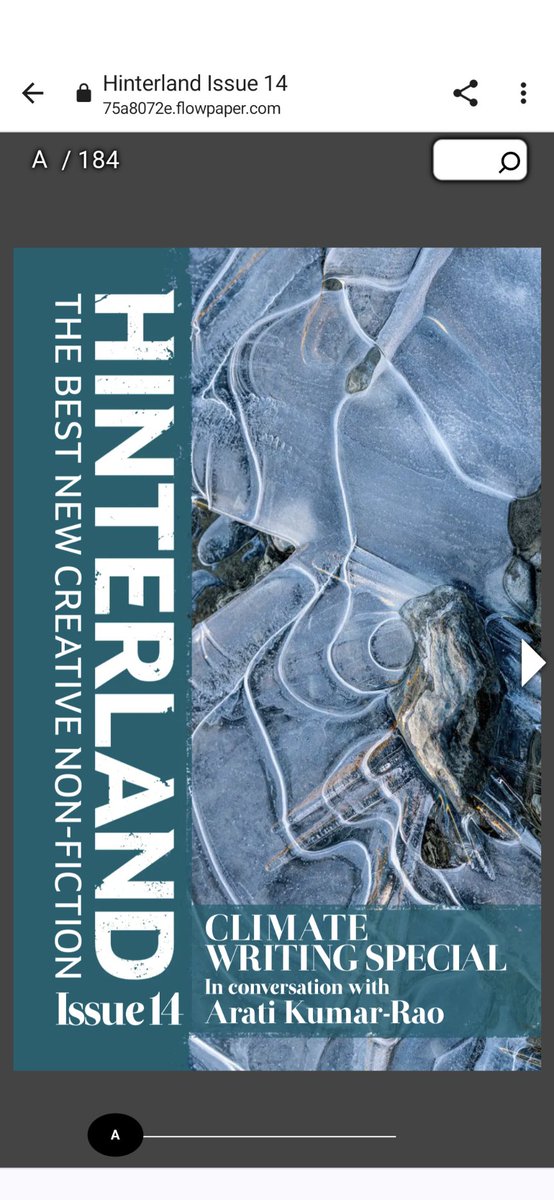 'the quiet ways of hearing the earth' & of grandfather rock 'Once the same Now different Such that I can rest my cheek on his hot chest And he hold me' - appreciating Solastalgia as a Grief Portal by @DrRitaIssa in @HinterlandNF #solastalgia #inspiringwriting