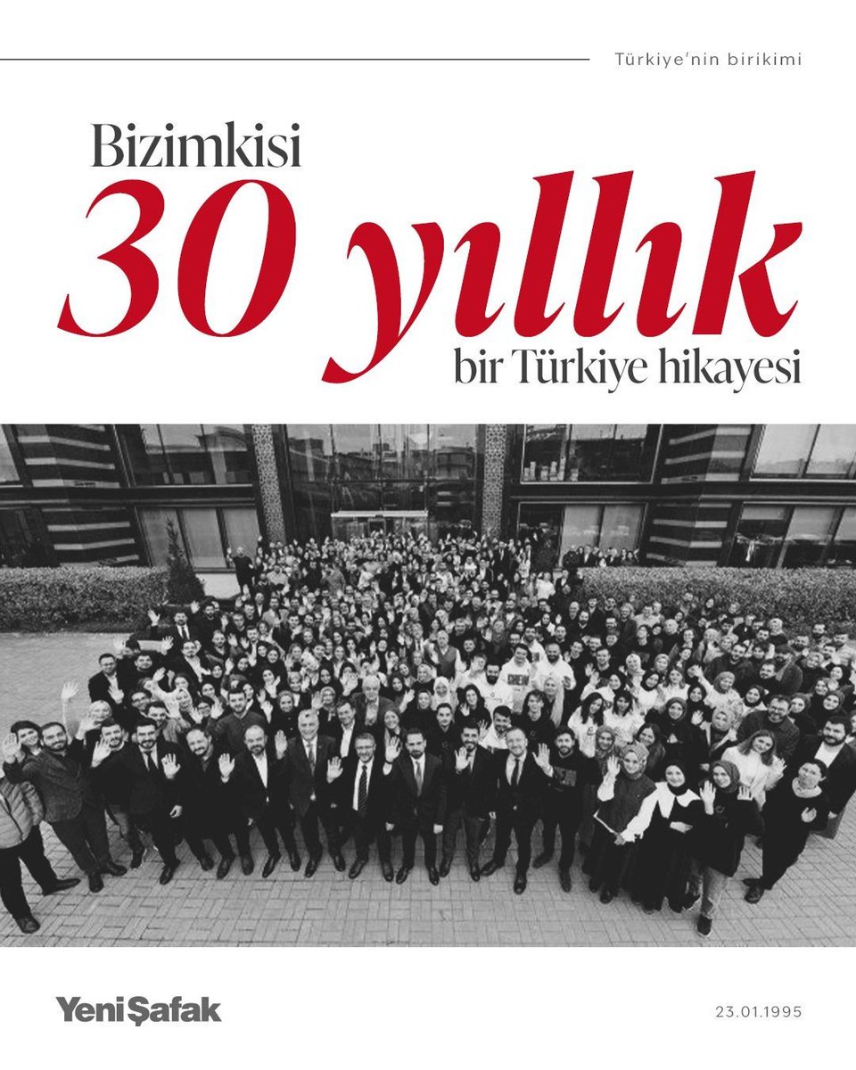 CYAZMAC's tweet photo. Yayın hayatına “Türkiye’nin önü aydınlık” manşetiyle başlayan Yeni Şafak gazetesi bugün 30. yaşını kutluyor. 

Türk medyası için gurur tablolarından biri olan “Türkiye’nin birikimi” Yeni Şafak’a nice yıllar diliyor, Genel Yayın Yönetmeni @HuseyinLikoglu nezdinde tüm çalışanlarını selamlıyor ve kutluyorum. 

Hakkaniyetin ve gerçeğin peşinde büyüyen Türkiye'nin sesi olan Yeni Şafak, basın camiasının köklü çınarları arasındaki yerini korumaya devam edecektir.

@RTErdogan @Akparti @erkankandemir @yenisafak