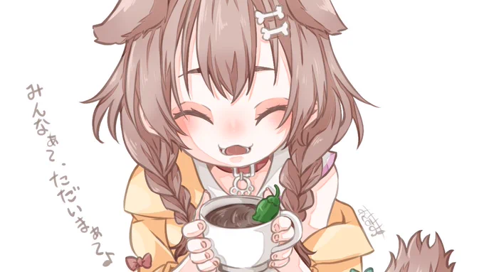 おかえりころさんの各差分でございますヾ(๑╹◡╹)ノ"22時が楽しみだなぁ 背景の有無and文字なしバージョンです☆ミ #できたてころね