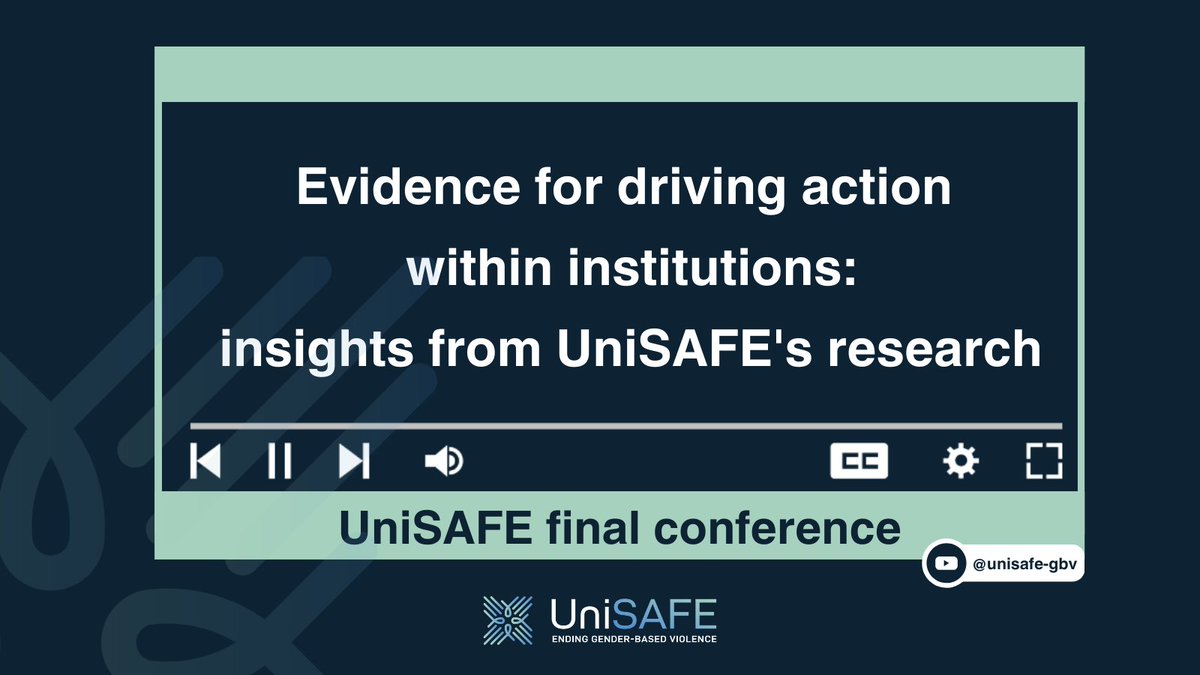 Watch the #FCUniSAFE 3rd session replay for insights on: •Key results from UniSAFE's institutional policy mapping •Case study analysis of institutional responses to #GBV •Multi-level analysis of UniSAFE's survey data •Recommendations for policymakers youtube.com/watch?v=Ia_ReQ…