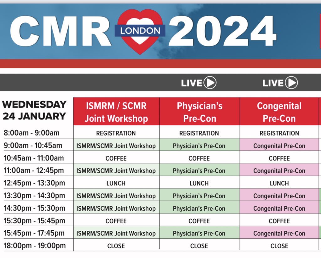 Caroline Van De Heyning (@c_vandeheyning) on Twitter photo #CMR2024 #whyCMR is here 🧲🇬🇧 with a record breaking attendance! >1300 attendees registered for the preconference today. Can’t make it to London? Register and follow online 👉🏼 scmr.org/page/CMR2024--… <a href="/ThomasTreibel/">Thomas Treibel</a> <a href="/JStojanovskaMD/">Jadranka Stojanovska MD MS FSCMR</a> <a href="/chiarabd/">C Bucciarelli-Ducci</a> <a href="/EACVIPresident/">EACVI President</a> <a href="/RNijveldt/">Robin Nijveldt</a> #CMR2024 #whyCMR is here 🧲🇬🇧 with a record breaking attendance! >1300 attendees registered for the preconference today. Can’t make it to London? Register and follow online 👉🏼 scmr.org/page/CMR2024--… <a href="/ThomasTreibel/">Thomas Treibel</a> <a href="/JStojanovskaMD/">Jadranka Stojanovska MD MS FSCMR</a> <a href="/chiarabd/">C Bucciarelli-Ducci</a> <a href="/EACVIPresident/">EACVI President</a> <a href="/RNijveldt/">Robin Nijveldt</a>