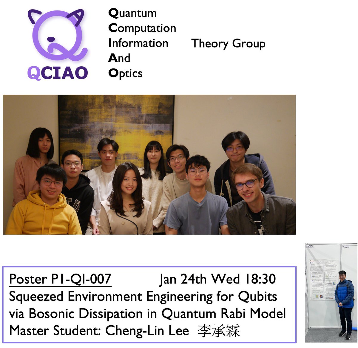 Check out the poster by Cheng-Lin Lee @ChengLinLee1114 from our group if you are around Taoyuan for the Annual Meeting of the Physical Society of Taiwan! #TPS2024