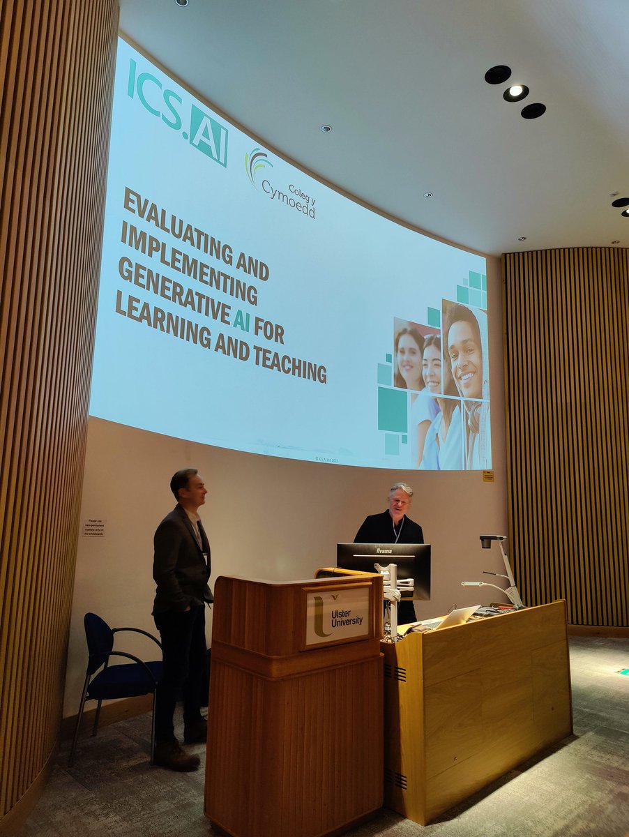 genaiedu (@genaiedu) on Twitter photo Keynote 3: Evaluating and Implementing Generative AI for Learning and Teaching – Insights from Coleg y Cymoedd’s Journey
- Rory Meredith (Coleg y Cymoedd), Martin Neale (ICS) <a href="/ICS_AI_Ltd/">ICS.AI Ltd</a> <a href="/UlsterUni/">Ulster University</a> <a href="/BBCNewsNI/">BBC News NI</a> <a href="/GenAiEdu/">genaiedu</a> Keynote 3: Evaluating and Implementing Generative AI for Learning and Teaching – Insights from Coleg y Cymoedd’s Journey
- Rory Meredith (Coleg y Cymoedd), Martin Neale (ICS) <a href="/ICS_AI_Ltd/">ICS.AI Ltd</a> <a href="/UlsterUni/">Ulster University</a> <a href="/BBCNewsNI/">BBC News NI</a> <a href="/GenAiEdu/">genaiedu</a>