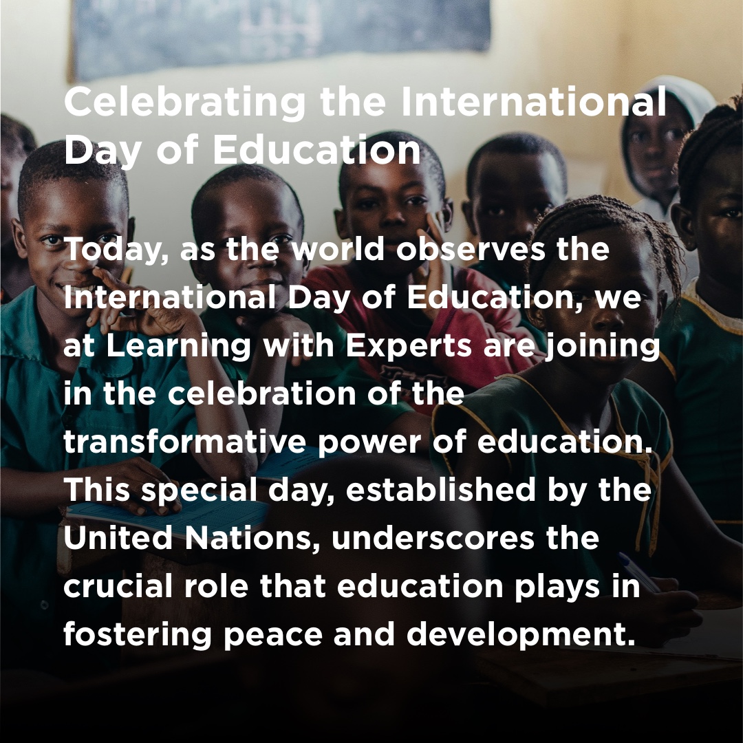 Join us in celebrating the power of learning with our one-day exclusive offer. Use code EDUDAY2024 for 15% off expert-led online courses in gardening, photography, well-being, and more: learningwithexperts.com #LearningWithExperts #InternationalDayOfEducation #Flashsale