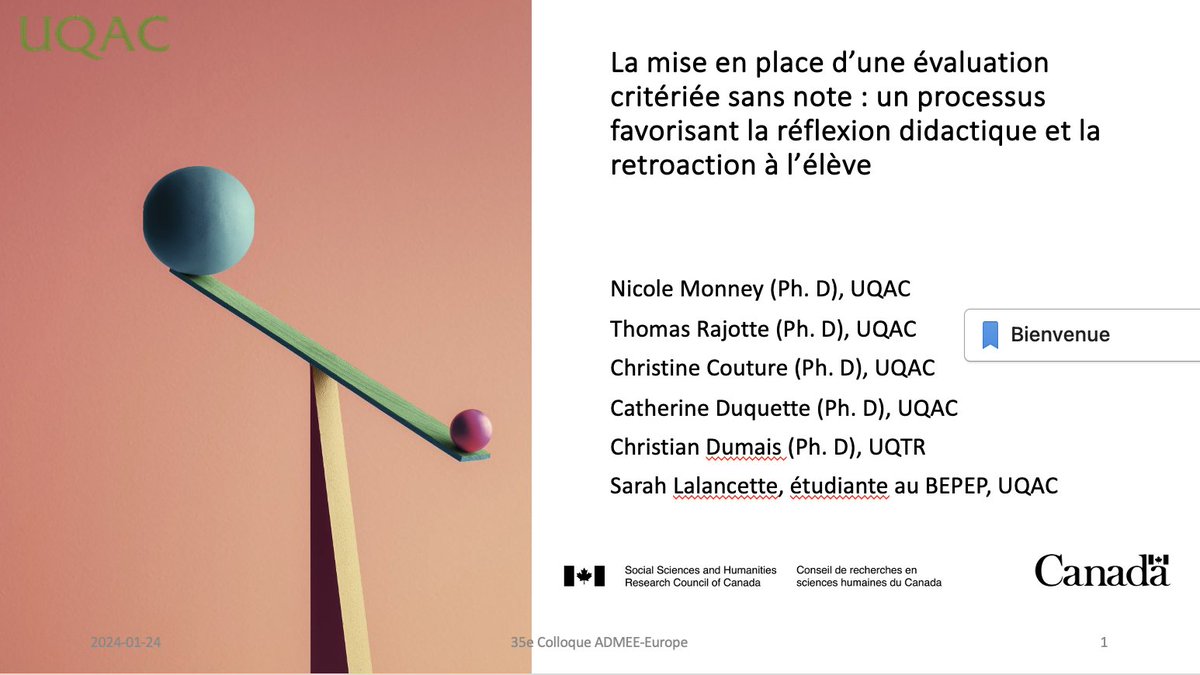 35e colloque de l'ADMEE - Venez écouter notre symposium à la salle 1.32 à 11h ;) #ADMEE-Europe #Braga #assessment #évaluation