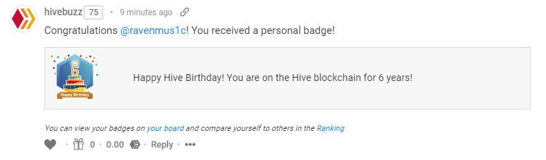 Already 6 years on Hive! Wow, that´s incredible! Thanks everyone for making this an unforgettable journey! <3 #hiveartist #hivemusician #hive #hivebirthday #6years #web3 #blockchain #hiveblockchain #ravenstyle