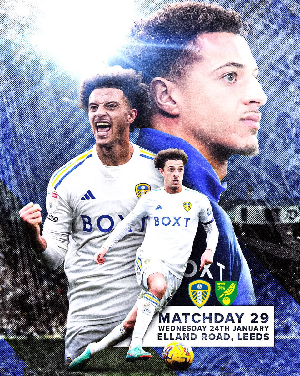 🤩 𝗨𝗻𝗱𝗲𝗿 𝘁𝗵𝗲 𝗟𝗶𝗴𝗵𝘁𝘀!
🆚 Norwich City
🏟️ Elland Road
🕖 7:45pm (UK Time)