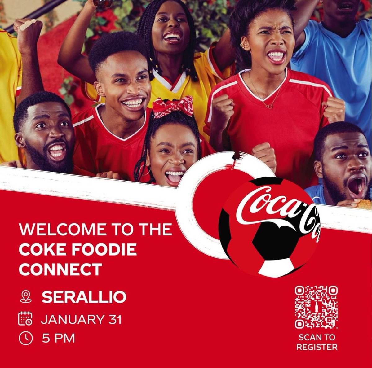 Unleash your inner foodie and brace yourselves for an unforgettable moment of flavors and festivities. Join us at Serallio for the <a href="/Cocacola_GH/">Coca-Cola Ghana</a> Coke Foodie Connect on January 31st. It's not just an event; it's a magical experience! 🍔🥤

Scan to register.

#BelievingIsMagic