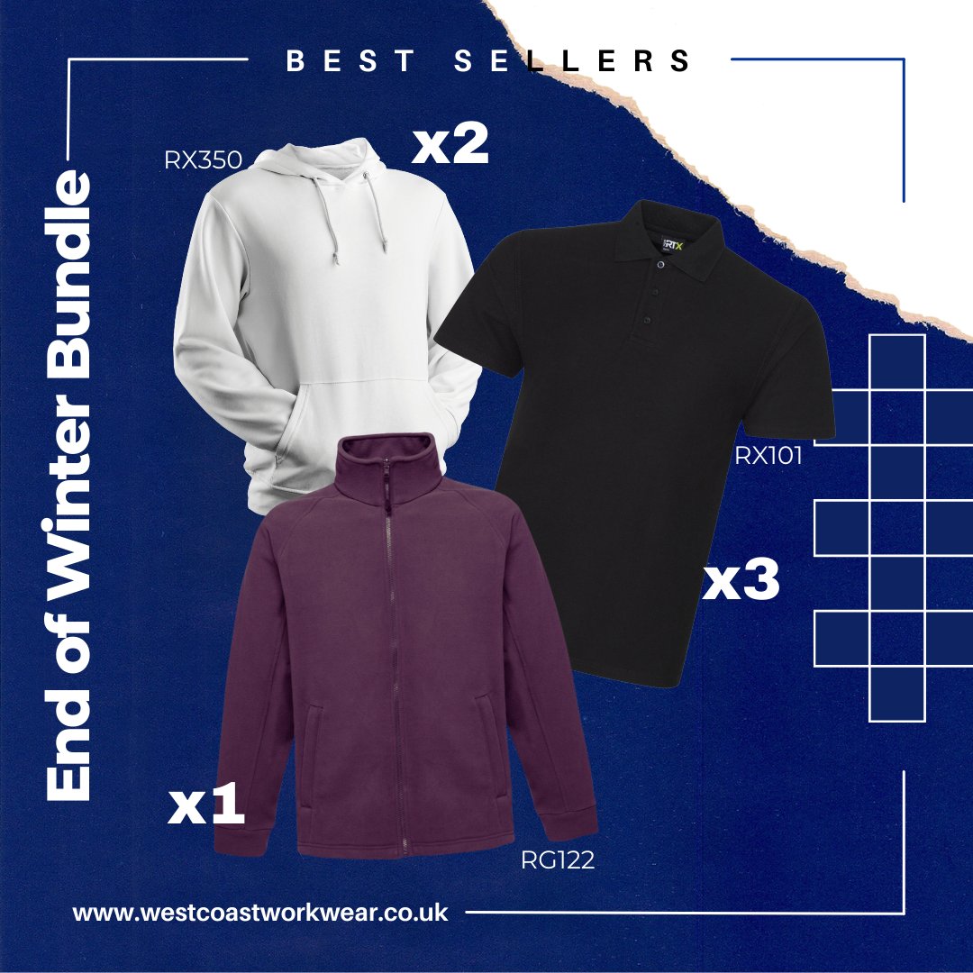 WCworkwear's tweet photo. END OF WINTER BUNDLE FOR JUST £60!!!!!
.
Save yourself some money on a selection of our best sellers and grab this deal while you can!
.
T&amp;C's Apply
.
.
#deals #offers #sale #winter #fashion #hardwork #digital #digitalmarketing #tees #tshirts #westcoast #westcoastworkwear #colour https://t.co/dTdZiaOO17