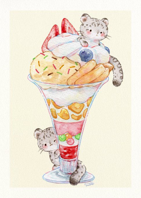 「cream dessert」 illustration images(Latest)