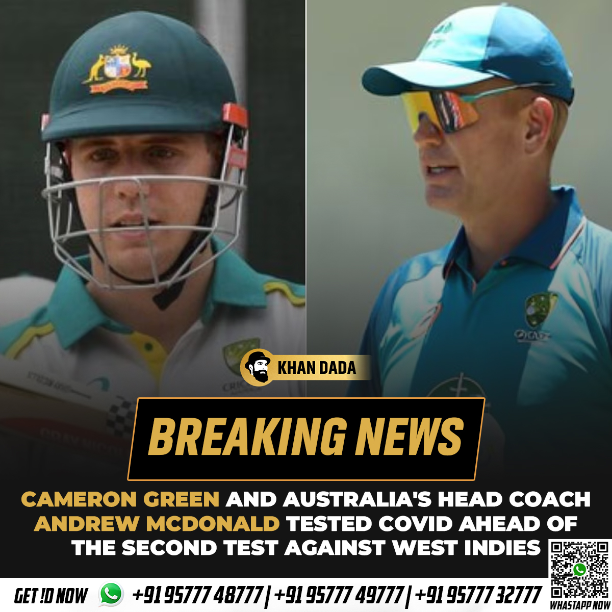 Cameron Green and coach Andrew McDonald tested positive for COVID-19 in Australia's squad, while Travis Head tested negative before the pink ball Test.🤒💊💉

#CameronGreen #AndreMcDonald #COVID19 #मीरारोड #Fighter #Introvert #INDvsENG #Dhoni #Ashwin #PriyankaChopra #Pakistanis