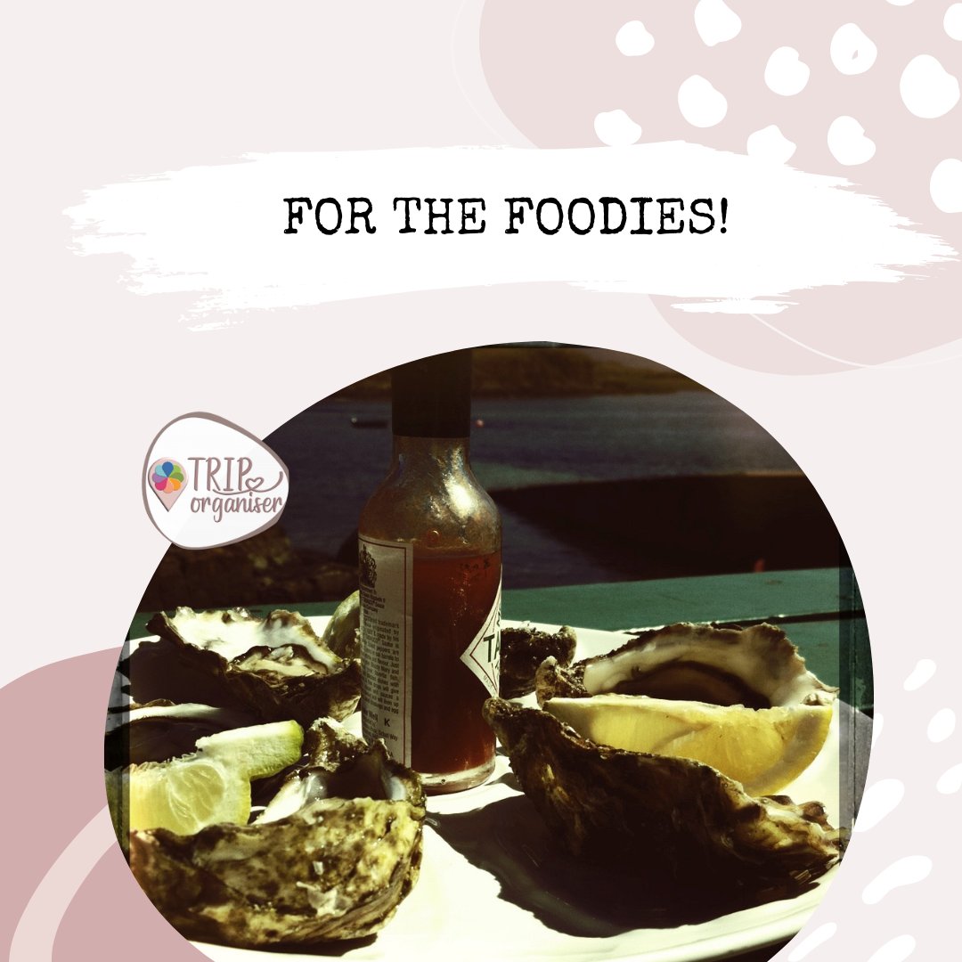 For the foodie amongst you, fresh Scottish Oysters have a completely unique taste, and they're the stars of the show on any Loch-side menu. 

Get ready to eat your way around Scotland with TRIPorganiser! 😛