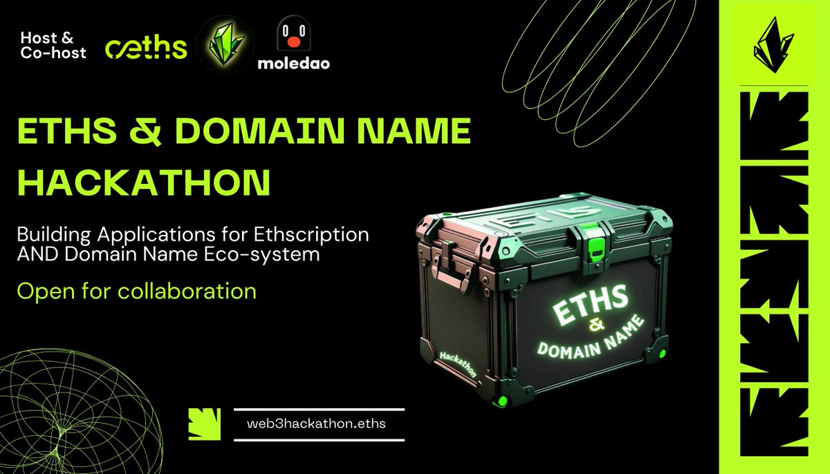 domain_eths's tweet photo. 大的要来了!准备好参与由@domain_eths @EthscriptionsCN @moledao_io 共同协办的黑客松开发盛会吧!参赛者有机会赢得丰厚的奖池!🚀
我们欢迎各类形式的合作,私信推特来加入我们,一同探索以技术革新为驱动的去中心化世界。
#web3 #hackathons #Ethscriptions #ethsdomain https://t.co/d4csVCmG04