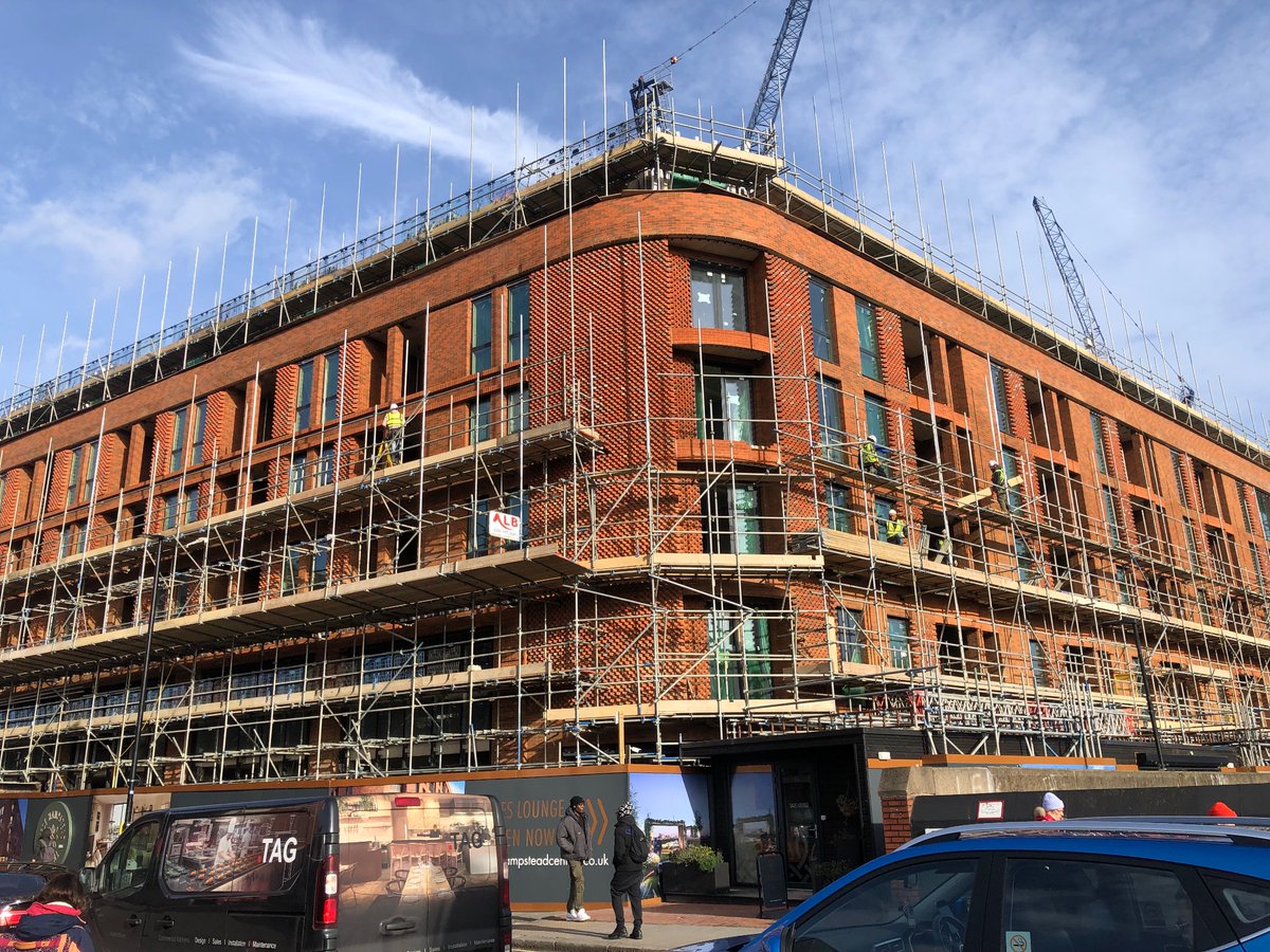 Scaffolding coming down at 156 West End Lane. 
Even uglier than I expected. #camden #westhampstead