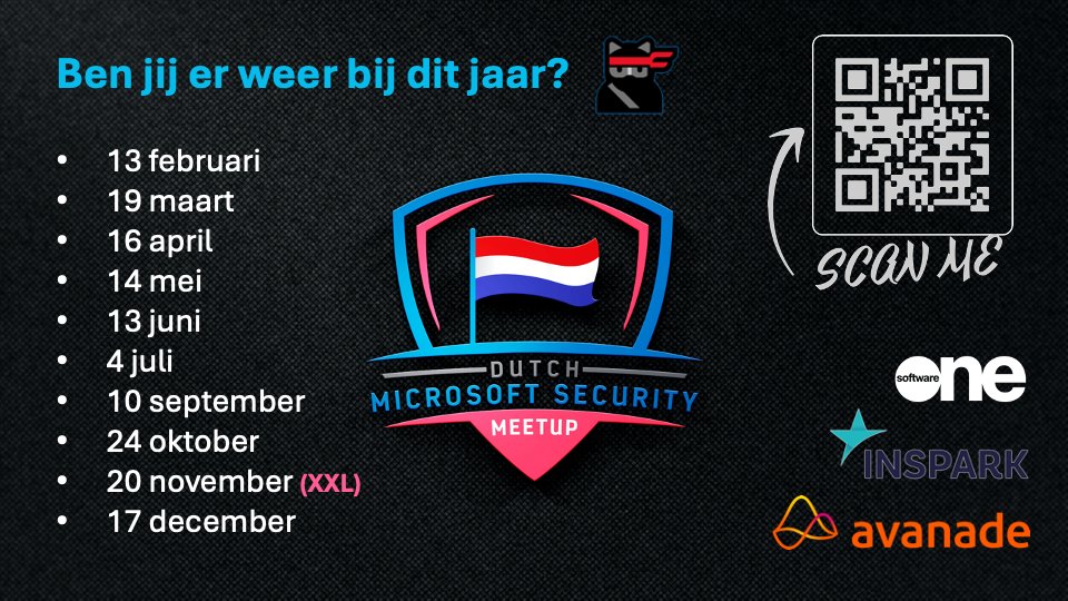 Zie ik jou in 2024 ook weer bij de #DutchSecMeetup?

👉🏻 securitymeetup.nl (gratis)
🥷🏻 XXL editie op 20 november!