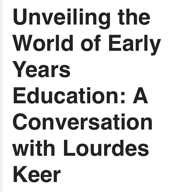 This weeks blog also pod we chatted to Lourdes Kerr an Early Childhood Lecturer #earlychildhoodeducation #lecturer #earlylivesmatter #sendtutoring #snj #seneducation
