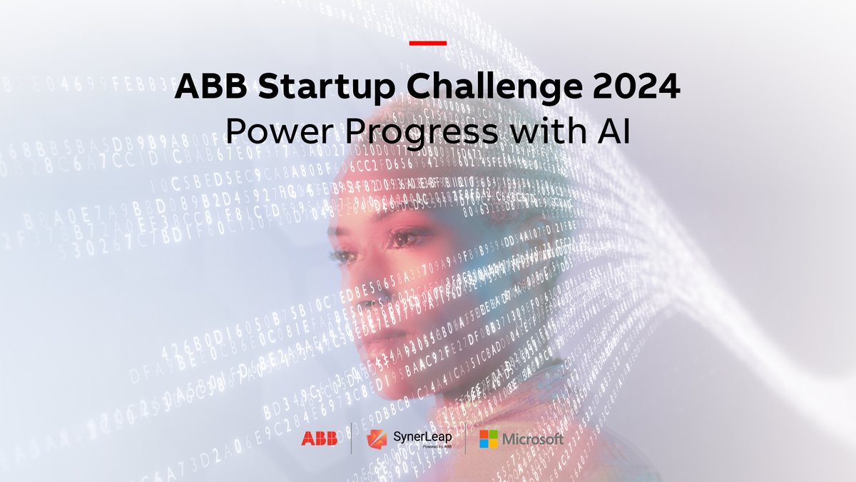 Take the challenge with us to develop an AI based machine builder solution. The winner of our Startup Challenge will receive great prizes.

Apply now: campaign-el.abb.com/abbstartupchal…

#ABB #ABBStartupChallenge #ArtificialIntelligence #MachineBuilding #Microsoft #SynerLeap