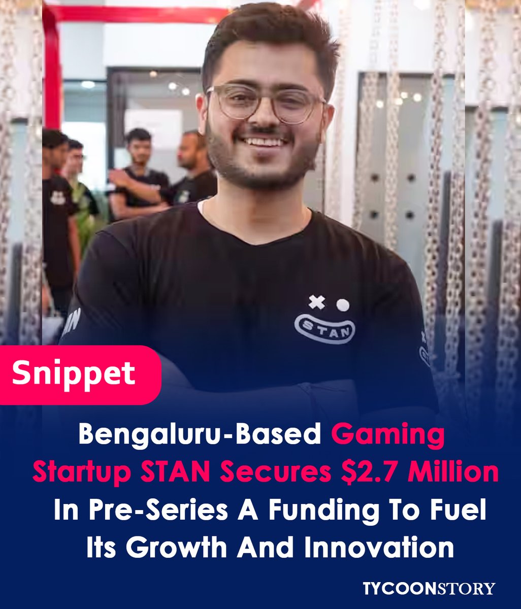 Bengaluru-based Gaming Startup STAN Raises $2.7 Million In Pre-series A Funding With Success.

#STAN #Funding #GamingStartup #BengaluruTech #investors #GamingInnovation  #gaming #StartUpFunding #GamingIndustry #BengaluruStartups @getstanapp 

tycoonstory.com