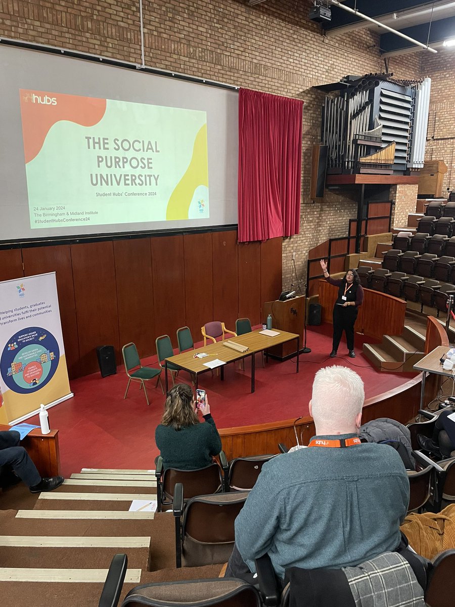 We are at @studenthubs conference today discussing the Social Purpose University, with the keynote about to be delivered by @jonathancgrant