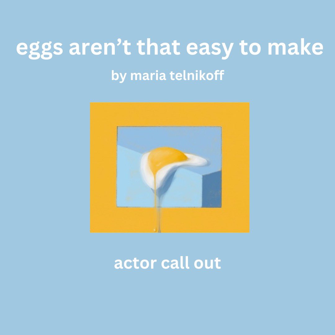 MariaTelnikoff's tweet photo. CALL OUT FOR ACTOR FOR A REHEARSED READING AT “A PINCH OF VAULT” 🥚🥚🥚🥚 pls share with anyone you think might be interested (more info in the comments) ✨😌 https://t.co/Gk9wowu96a