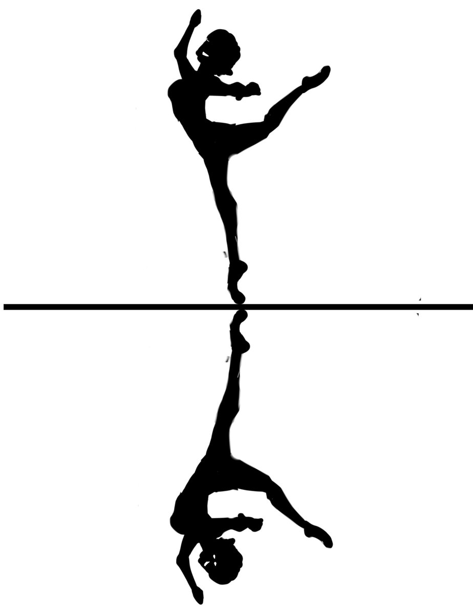描こうかなって思ってる絵のラフシルエット