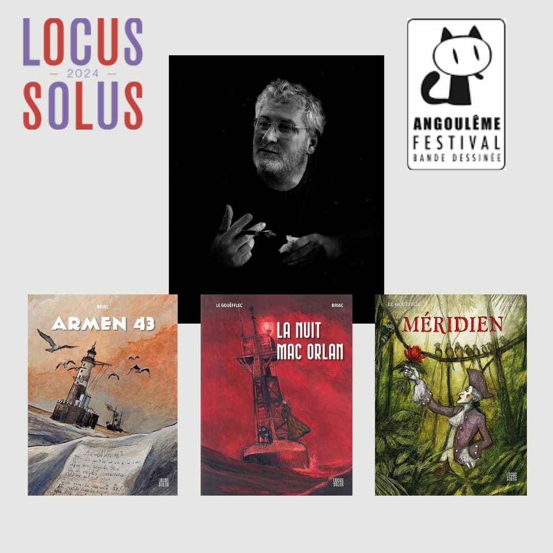 DeLibrairie's tweet photo. - Briac ( Armen 43 / La Nuit Mac Orlan / Méridien )
@LocusSolusEd 

#angouleme #bd #édition  #illustration https://t.co/rJLuXeo7bu