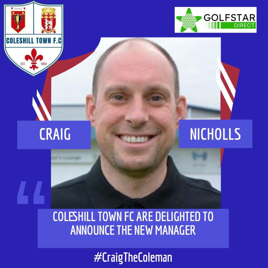 coleshilltownfc's tweet image. Well we have worked really hard over the last 24 hours to make this happen and whilst we are sad to part company with @PaulJHathaway we have to move forward to Saturdays game. So we are delighted to welcome our new first team manager @cnicholls8