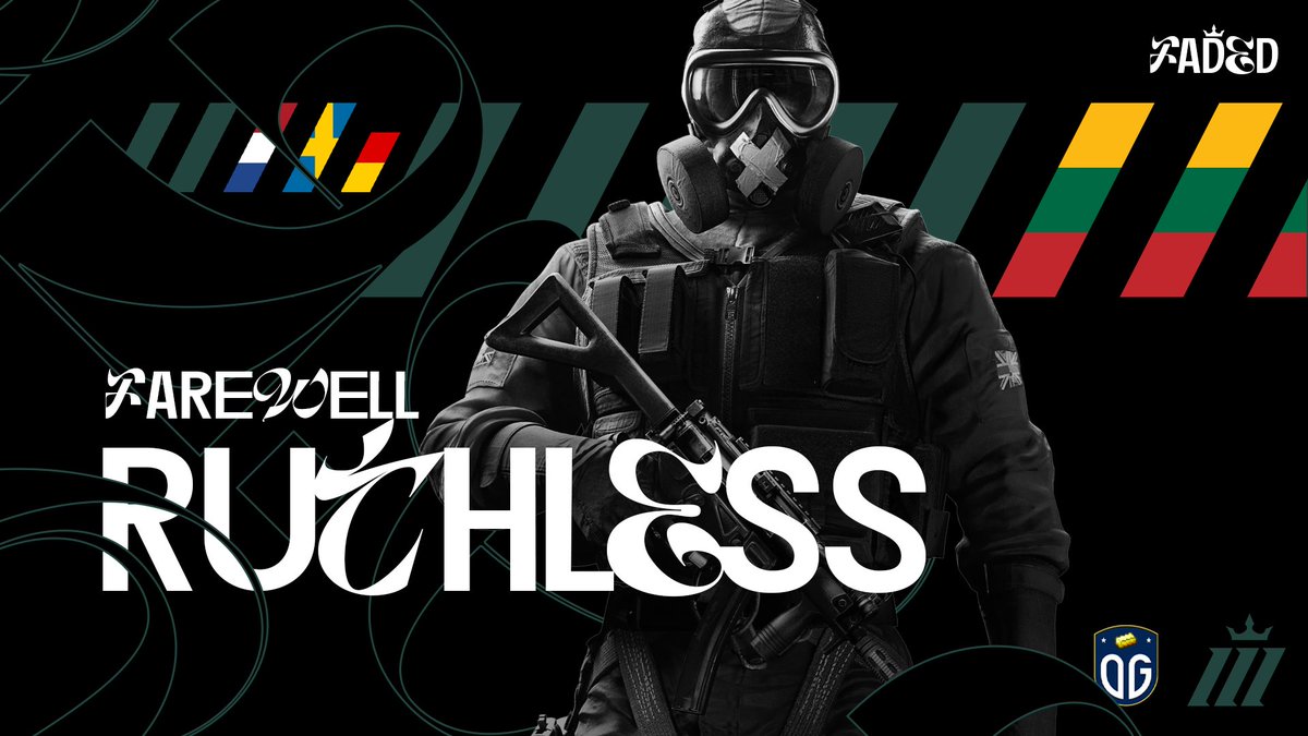 [#ROSTER]
Our Head coach splits ways with our roster and has found a new home at <a href="/Old_and_Gold/">Old & Gold Esports</a>!
🇱🇹 <a href="/iQ_Ruthless/">Ruthless</a>
///  We wish you an amazing stint with your new team, best of luck! #WashedAndFaded