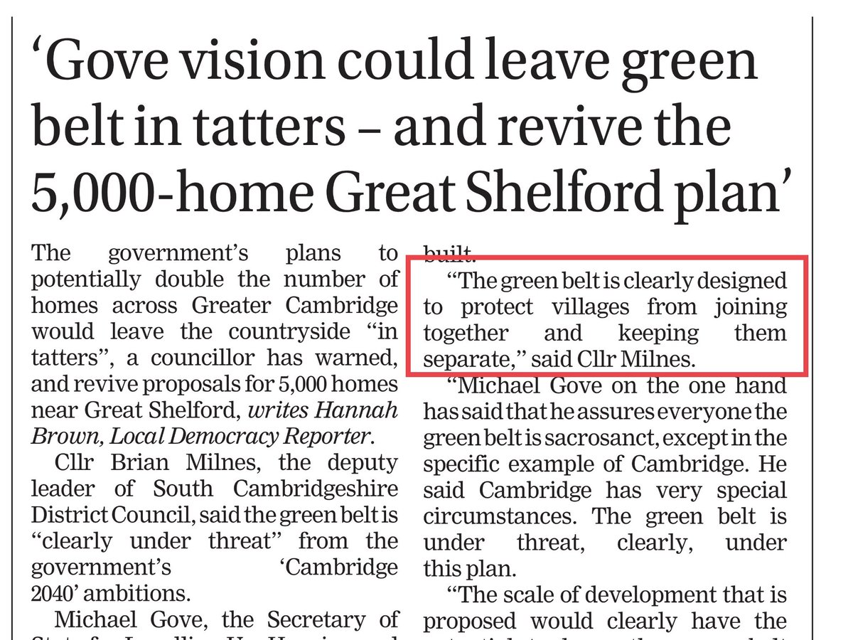 ‘Not in my back yard’ says Cllr Milnes of @SCLibDems . However he is quite happy to vote emphatically to drive a bulldozer through Coton Village and protected Coton Orchard as part of a land grab on the other side of Cambridge. Such hypocrisy. #SaveCotonOrchard @BonkersBusway